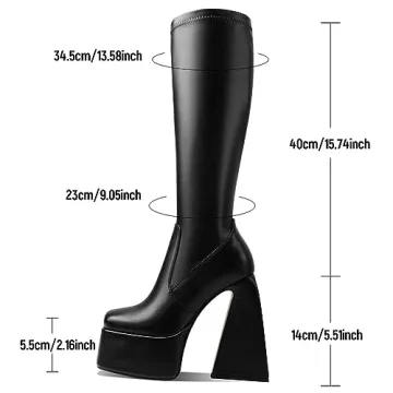 Mattiventon Chunky Platform Boots Stylish Comfort