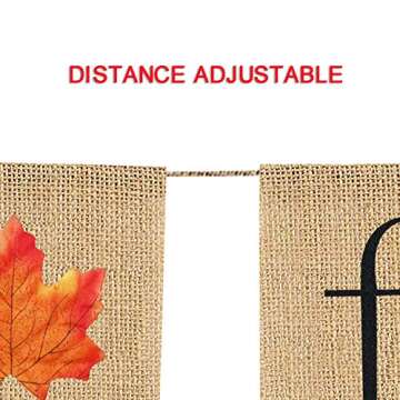 Fall Harvest Banner Burlap | Rustic Fall Decorations | Fall Banner Burlap | Harvest Banner Burlap | Indoor Outdoor Home Mantle Fireplace Fall Thanksgiving Decor