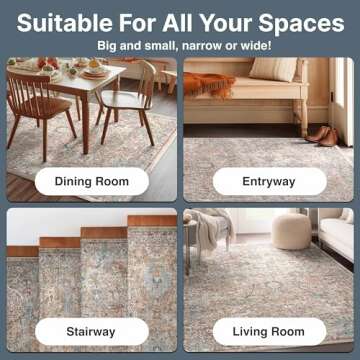 Elegant Ivory & Blue Oriental Rug for All Spaces