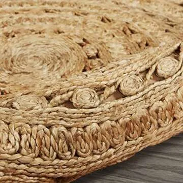 Shop LR Home Sunshine Golden Natural Jute Area Rug 4' Round