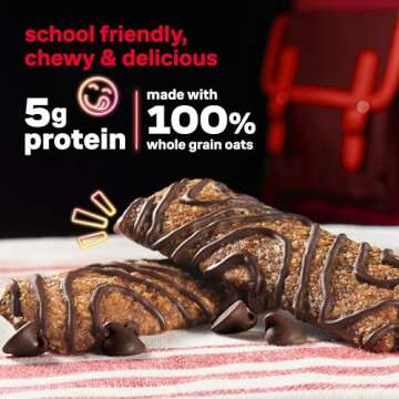 KIND Kids Snacks, Chocolate Chip Bar, Tree Nut and Peanut Free, Gluten Free, Whole Grains and Oats, 5g Protein, 5 Count