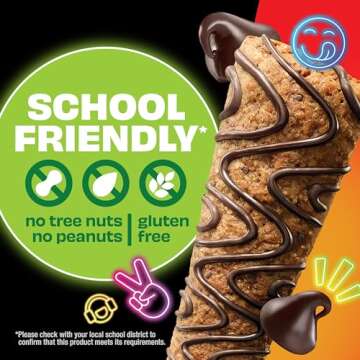 KIND Kids Snacks, Chocolate Chip Bar, Tree Nut and Peanut Free, Gluten Free, Whole Grains and Oats, 5g Protein, 5 Count