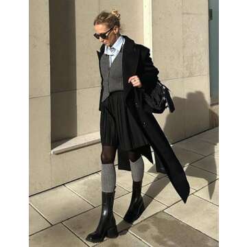 Athlisan Women's Casual Sleeveless Knit Vest - Versatile Fashion Essential (Grey-M)