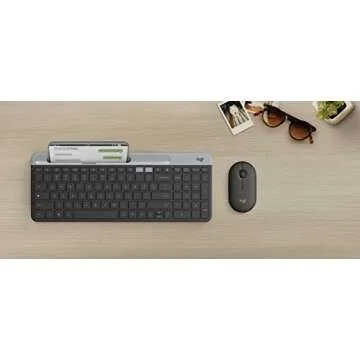 Logitech K580 Slim Multi-Device Wireless Keyboard for Chrome OS - Bluetooth/USB Receiver, Easy Switch, 24 Month Battery, Desktop, Tablet, Smartphone, Laptop Compatible