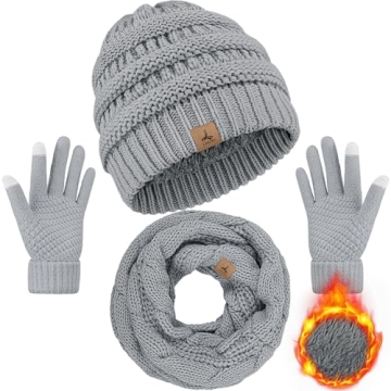 Cozy Winter Beanie, Scarf, Gloves Set - Perfect Gifts