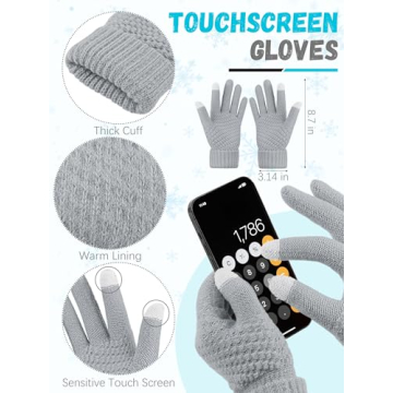 Warm Fleece Winter Beanie, Scarf, Gloves Set for All