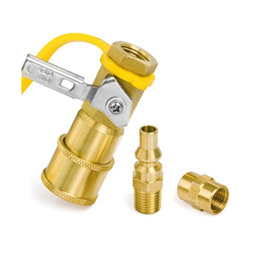 GASPRO Low Pressure Propane Quick Connect Fittings Kit - 1/4 Inch LP Gas Connections for Easy RV and...