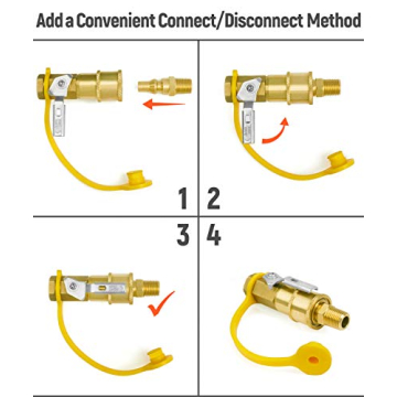 GASPRO Quick Connect Fittings Kit for Simple Propane Connections