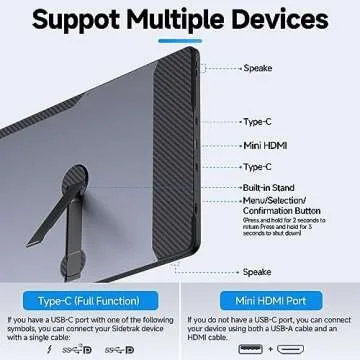 Maxfree F2 Triple Screen Laptop Monitor Extender - Flexible Setup