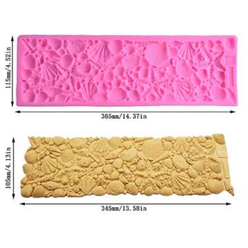 Cestony Sea Theme Shell Conch Fondant Silicone Mold - Perfect for Cake & Crafting