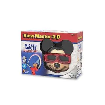 View Master Mickey Mouse Deluxe Set, Disney 100 Edition - STEM, Retro, Fun Learning Toy for Kids and Adults, Toddlers, Ages 3+