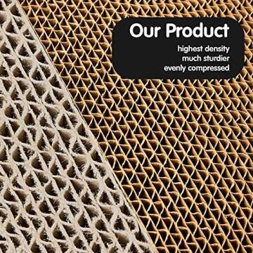 Cat Scratcher, Large Scratch Pad, Durable Corrugated Cardboard Scratching Board for Indoor Cats, Hea...