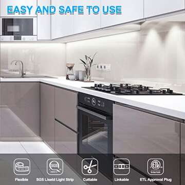 MY BEAUTY LIGHT Motion Activated LED Strip Lights, 32.8ft LED Light Strip with Day or Night 2 Lighting Modes,3 Timing Off Modes,Bright White 12v Plug-in LED Rope Lights for Bedroom,Kitchen,Stair,Room