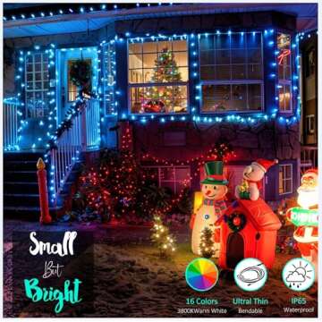 Outdoor String Lights,80 Ft Rope Lights 240 LEDs Color Changing Lights with Remote, Waterproof Lights Plug-in Outdoor Fairy Lights Twinkle Lights for Wedding, Patio, Garden, Christmas Decor,16 Color