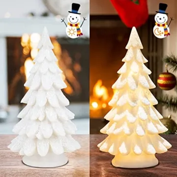 Elegant Bdor White Christmas Tree with Lights for Gifting