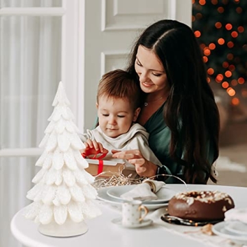 Elegant Bdor White Christmas Tree with Lights for Gifting