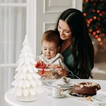 Elegant Bdor White Christmas Tree with Lights for Gifting