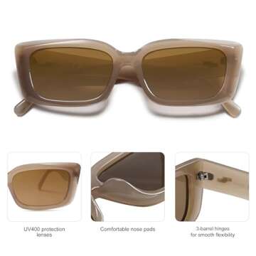 Trendy Rectangular SOJOS Sunglasses for Everyone
