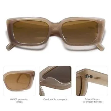 Trendy Rectangular SOJOS Sunglasses for Everyone