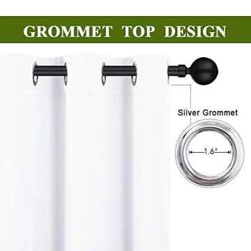 NICETOWN Sliding Door Curtain Window Treatment, Energy Smart Thermal Insulated Extra Wide Solid Blackout Curtain Drape for Patio Door (Pure White, W70 x L84)
