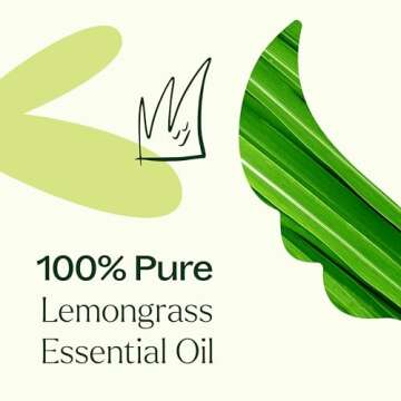 Plant Therapy Lemongrass Essential Oil 100% Pure, Undiluted, Natural Aromatherapy for Diffuser and Skin, Therapeutic Grade 30 mL (1 oz)