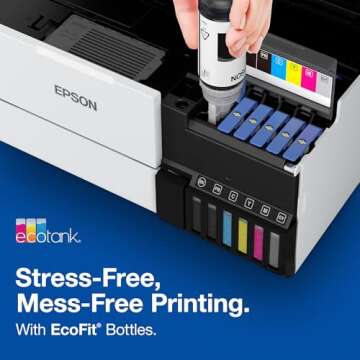 EPSON 552 EcoTank Ink Ultra-high Capacity Bottle Five Color Combo Pack (T552920-S) Works with EcoTank Photo ET-8500, ET-8550
