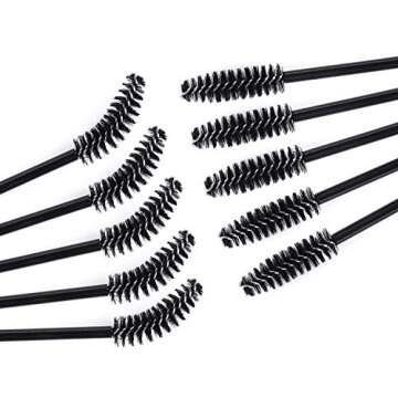 300 Disposable Spoolies Mascara Eyelash Wands Brush for Eyelash Extension Eyebrow and Makeup Color Tbestmax