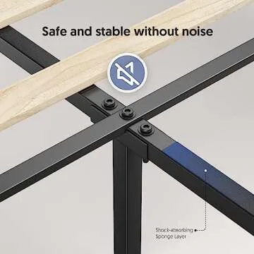 BONSOIR Modern Full Size Upholstered Bed Frame with Tufted Headboard