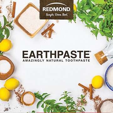 Redmond Redmond earthpaste - natural non-fluoride toothpaste, 4 ounce tube (2 pack, peppermint and wintergreen)