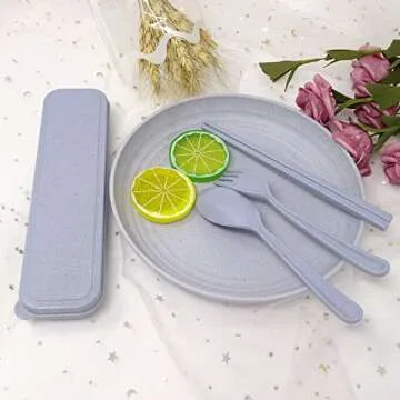 Honbay Eco-Friendly Portable Cutlery Set for Travel