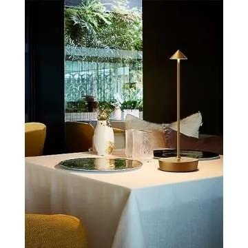 SHANGCAI Cordless Table Lamp LED Rechargeable Touch Dimmable