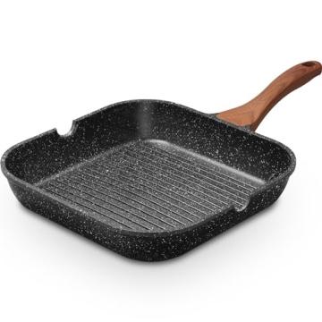ESLITE LIFE 9.5 Inch Nonstick Grill Pan - Versatile Cooking