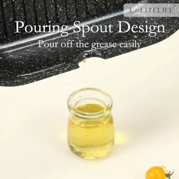 ESLITE LIFE 9.5 Inch Nonstick Grill Pan - Versatile Cooking