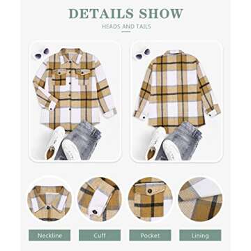 Beaully Women's Flannel Plaid Shacket for Cozy Style