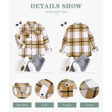 Beaully Women's Flannel Plaid Shacket for Cozy Style