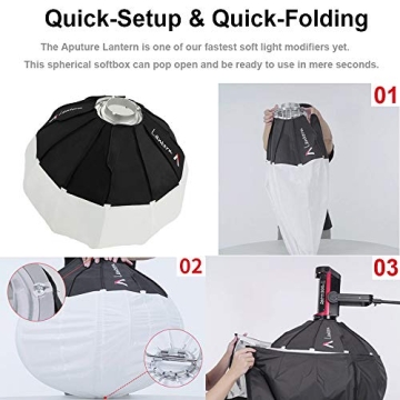 Aputure Lantern Softbox 26inch Quick-Setup for Soft Lighting