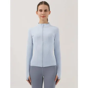 Gacaky Women's Slim Fit Workout Jacket with Pockets