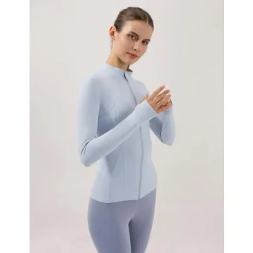 Gacaky Women's Slim Fit Workout Jacket with Pockets