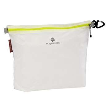 Eagle Creek Pack-It Specter Sac Set - Durable and Lightweight Packing Cube Set with Zip Closure and Handy Clip to Organize and Maximize Space in Travel Bags, White/Strobe