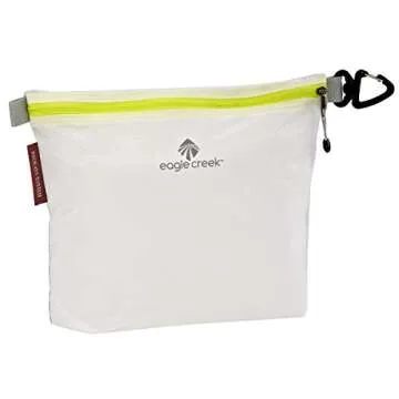 Eagle Creek Pack-It Specter Sac Set - Durable and Lightweight Packing Cube Set with Zip Closure and Handy Clip to Organize and Maximize Space in Travel Bags, White/Strobe