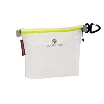 Eagle Creek Pack-It Specter Sac Set - Durable and Lightweight Packing Cube Set with Zip Closure and Handy Clip to Organize and Maximize Space in Travel Bags, White/Strobe
