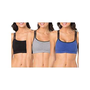 Fruit of The Loom Women's Cotton Sports Bra - 3 Pack