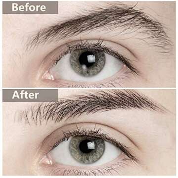 Blulu 6 Sheets 4D Hair-Like Waterproof Eyebrow Tattoos Stickers Eyebrow Transfers Temporary Brow Tattoo Peel Off Grooming Shaping Sticker in Arch Style, 66 Pairs Black(Lovely Styles)