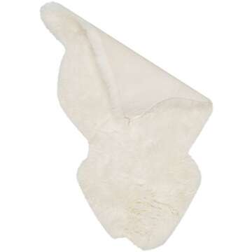 SAFAVIEH Sheep Skin Collection 3'7" x 6' White SHS121A Handmade Rustic Glam Genuine Pelt 3.4-inch Extra Thick Area Rug