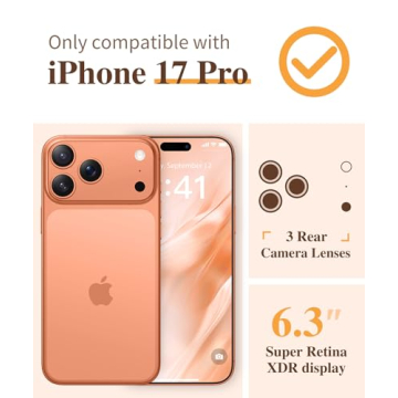 GVIEWIN for iPhone 17 Pro Case - Stylish Floral Protection with Screen Protector