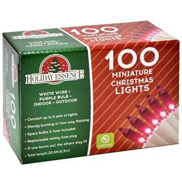 Pink Christmas Valentine's String Lights 100 Mini Incandescent Fairy Light Decor 20.6 Ft White Wire Indoor & Outdoor Party Patio Bedroom Wedding Birthday Xmas Tree Garland Easter Holiday Decoration