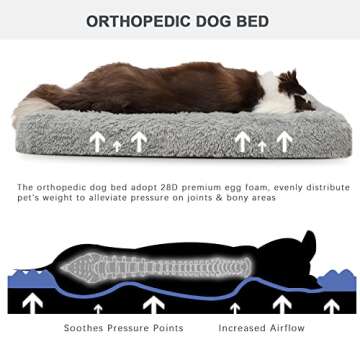 MIHIKK Large Dog Bed - Orthopedic & Waterproof Comfort
