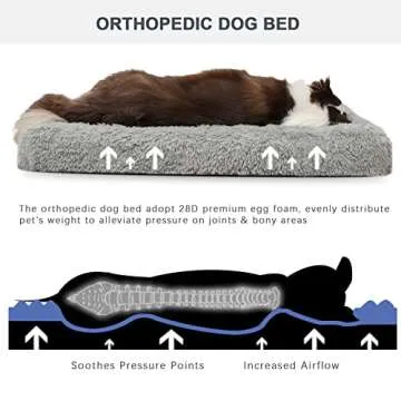 MIHIKK Large Dog Bed - Orthopedic & Waterproof Comfort