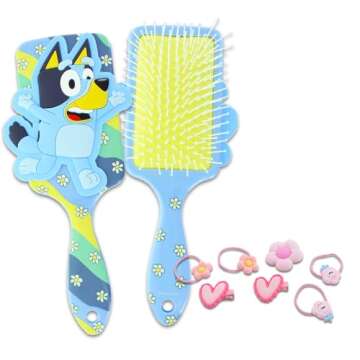 Bluey Hair Accessories Set for Kids - Bundle with Bluey Hair Brush, Hair Ties, and Bluey Stickers | ...