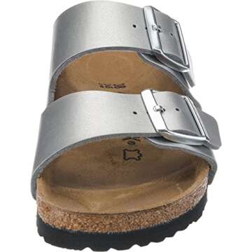 BIRKENSTOCK Women's Mules Sandals, Silver, 8